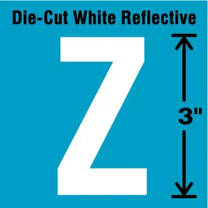 STRANCO INC DWR-3-Z-5 Letter Label Z White - Pack Of 5 | AD4JFK 41R040