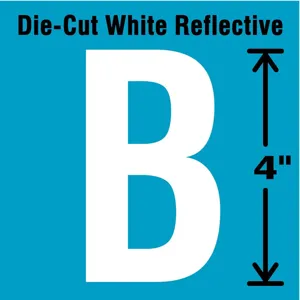 STRANCO INC DWR-4-B-5 Letter Label B White - Pack Of 5 | AD4JFY 41R052