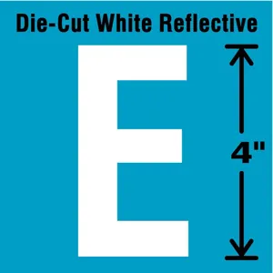 STRANCO INC DWR-4-E-5 Letter Label E White - Pack Of 5 | AD4JGB 41R055