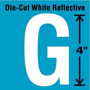 STRANCO INC DWR-4-G-5 Letter Label G White - Pack Of 5 | AD4JGD 41R057