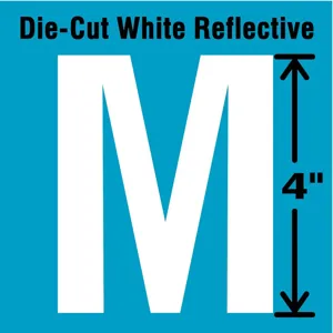 STRANCO INC DWR-4-M-5 Letter Label M White - Pack Of 5 | AD4JGK 41R063