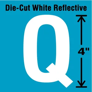 STRANCO INC DWR-4-Q-5 Letter Label Q White - Pack Of 5 | AD4JGP 41R067