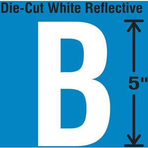STRANCO INC DWR-5-B-5 Die-Cut Reflective Letter Label B PK5 | AH3ADA 30WY90