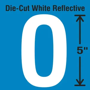 STRANCO INC DWR-5-O-5 Die-Cut Reflective Letter Label O PK5 | AH3ADP 30WZ04