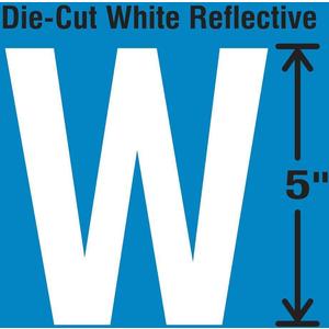 STRANCO INC DWR-5-W-5 Die-Cut Reflective Letter Label W PK5 | AH3ADY 30WZ12
