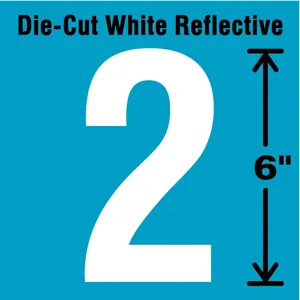 STRANCO INC DWR-6-2-EA Number Label 2 White | AD4JHC 41R079