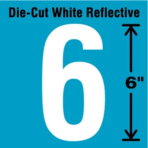 STRANCO INC DWR-6-6-EA Number Label 6 White | AD4JHG 41R083