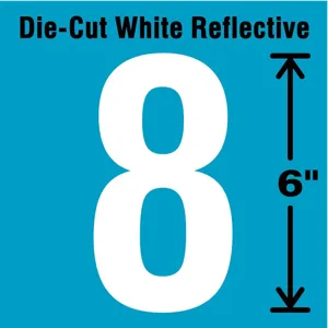 STRANCO INC DWR-6-8-EA Number Label 8 White | AD4JHJ 41R085