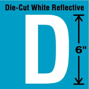 STRANCO INC DWR-6-D-EA Letter Label D White | AD4JHP 41R090