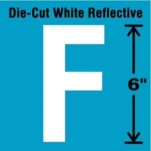 STRANCO INC DWR-6-F-EA Letter Label F White | AD4JHR 41R092