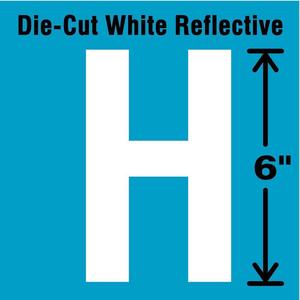 STRANCO INC DWR-6-H-EA Letter Label H White | AD4JHU 41R094
