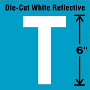 STRANCO INC DWR-6-T-EA Letter Label T White | AD4JJG 41R107