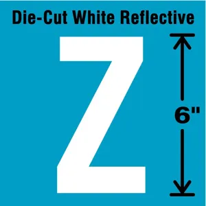 STRANCO INC DWR-6-Z-EA Letter Label Z White | AD4JJN 41R113