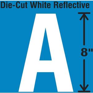 STRANCO INC DWR-SINGLE-8-A Die-Cut Reflective Letter Label A | AH3AEN 30WZ26