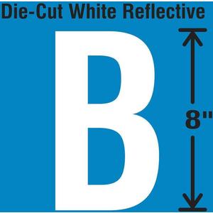 STRANCO INC DWR-SINGLE-8-B Die-Cut Reflective Letter Label B | AH3AEP 30WZ27