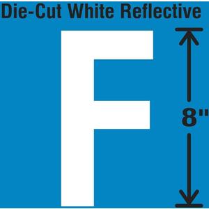 STRANCO INC DWR-SINGLE-8-F Die-Cut Reflective Letter Label F | AH3AEU 30WZ31