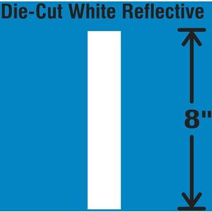 STRANCO INC DWR-SINGLE-8-I Die-Cut Reflective Letter Label I | AH3AEX 30WZ34