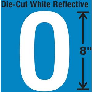 STRANCO INC DWR-SINGLE-8-O Die-Cut Reflective Letter Label O | AH3AFD 30WZ40