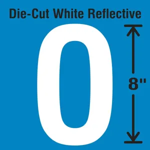 STRANCO INC DWR-SINGLE-8-O Die-Cut Reflective Letter Label O | AH3AFD 30WZ40