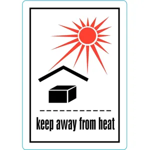 STRANCO INC HMSL-3506-P500 Label Keep Away From Heat 500 Labels | AC6HGF 33W825