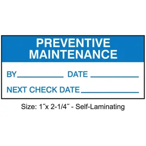 STRANCO INC TCSL3-39528 Inspection Label ENG Maintenance PK225 | AH3AVF 30XD44