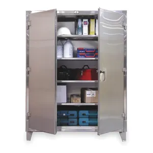 STRONG HOLD 36-244SS Storage Cabinet 12 Gauge 78 Inch H 36 Inch Width | AC3CYC 2RND5