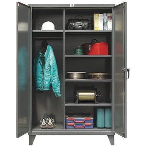 STRONG HOLD 56-W-245 Wardrobe Storage Cabinet, Dark Gray | AD2PXR 3THP9