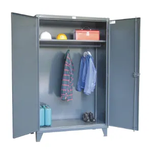 STRONG HOLD 46-WR-241 Wardrobe Storage Cabint, Dark Gray, 12 Gauge | AE4GDL 5KAZ1