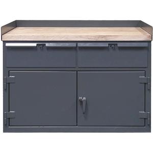 STRONG HOLD 4.22.10-WB-300-2DB-MT Cabinet Workbench Maple Top W 50 H34 D30 | AE4BFK 5HZP7