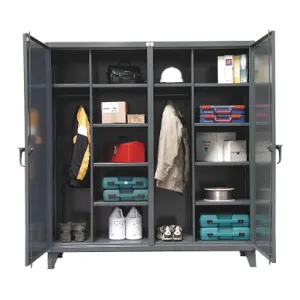 STRONG HOLD 66-DSW-2410 Wardrobe Storage Cabint Dark Gray 12 Ga. | AE4GDN 5KAZ3