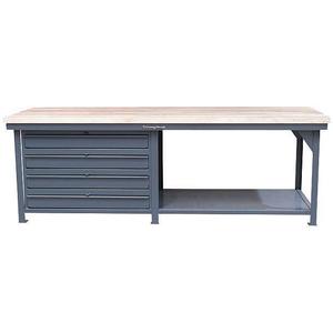 STRONG HOLD T9633-4DB-MT Work Table Maple Top 4 Drawers | AH9PVP 40V820