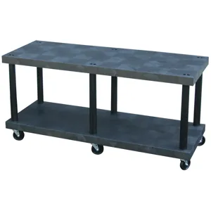 STRUCTURAL PLASTICS KT6624B Multi Level Cart, 66 x 24, Base Unit, Solid Top | AG8EUU