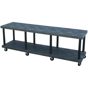 STRUCTURAL PLASTICS KT9624B Multi Level Cart, 96 x 24, Base Unit, Solid Top | AG8EUW