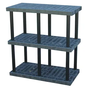 STRUCTURAL PLASTICS S4824x3 Plastic Bulk Shelving Heavy Duty W48 H51 | AB2YXX 1PWY3