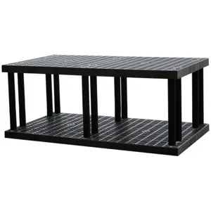 STRUCTURAL PLASTICS S6636B Plastic Bulk Storage Rack, 66 L x 36 W x 27 H, 2 Self, Grid Top | AG8ERC