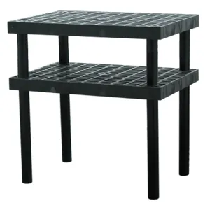 STRUCTURAL PLASTICS W3624 Workbench, 2 Shelf, 36 x 24, Grid Top | AG8EUX