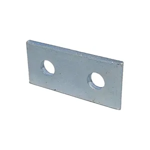 SUPER-STRUT AB 206EG Connecting Plate 2 Holes Silver | AB9ZWJ 2HAJ7