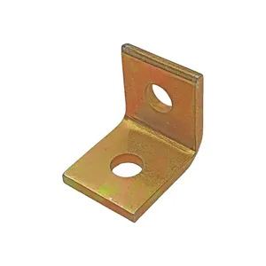 SUPER-STRUT AB202 Angle Bracket 90 Degree 2 Holes Gold | AB9ZVU 2HAE9