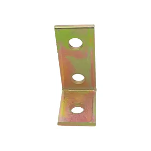 SUPER-STRUT AB204 Angle Bracket 90 Degree 3 Holes Gold | AB9ZWB 2HAF7