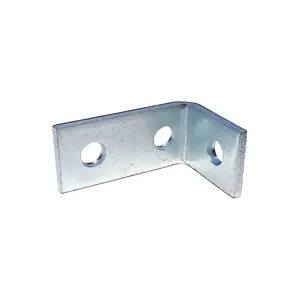 SUPER-STRUT AB204EG Angle Bracket 90 Degree 3 Holes Silver | AB9ZWE 2HAJ1