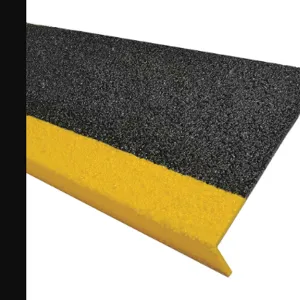 SURE-FOOT 9N12009X003617H FRP Step Cover Yellow/Black 36 Inch Width Fiberglass | AH3BND 31AP41