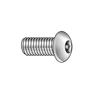 TAMPER-PRUF SCREW 22080 Machine Screw Button, 10-24 X 1/2 Length, 25Pk | AE9PTK 6LE75