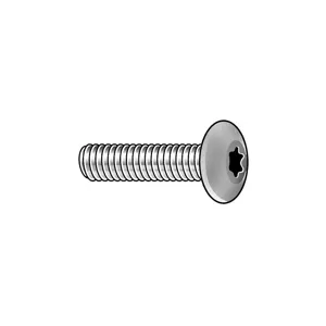 TAMPER-PRUF SCREW 400260 Machine Screw Button, 10-24 X 1-1/4 Length, 50Pk | AE4BPM 5JB57