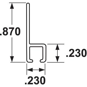 TANIS BRUSHES AH250496CF Streifenbürstenhalter, Größe 0.87 96 Zoll Länge – 10er-Pack | AA8CVQ 18A320