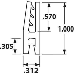 TANIS BRUSHES FPH250012 Streifenbürstenhalter PVC 12 Zoll Länge – 10er-Pack | AA8DWL 18A878
