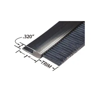 TANIS BRUSHES FPVC141036 Stapled Set Strip Brush Pvc Length 36 In | AB3GRN 1TCB4