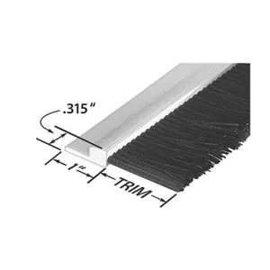 TANIS BRUSHES RPVC211036 Stapled Set Strip Brush Pvc Length 36 In | AB3GTB 1TCC7