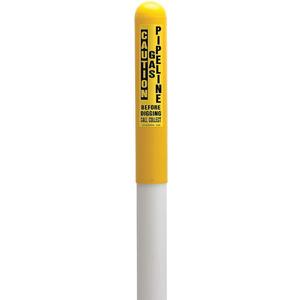 TAPCO 113782A Utility Dome Marker 72 Inch Height Yellow/Black/White | AH6FJB 35YW12