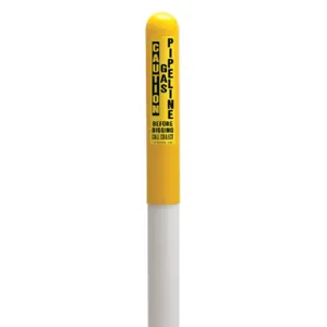 TAPCO 113778A Utility Dome Marker 66 Inch Height Yellow/Black/White | AH6FHJ 35YV95