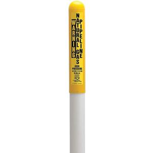TAPCO 113778D Utility Dome Marker 66 Inch Height Yellow/Black/White | AH6FHM 35YV98